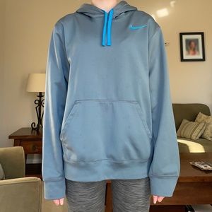 Nike Blue and Gray Pullover Hoodie